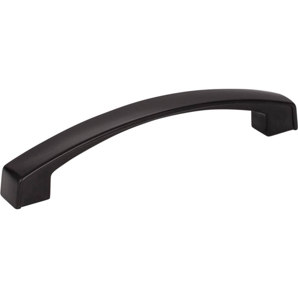 128 mm Center-to-Center Matte Black Square Merrick Cabinet Pull