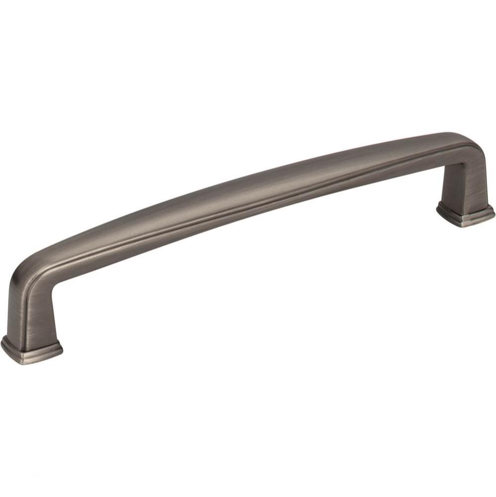 128 mm Center-to-Center Brushed Pewter Square Milan 1 Cabinet Pull