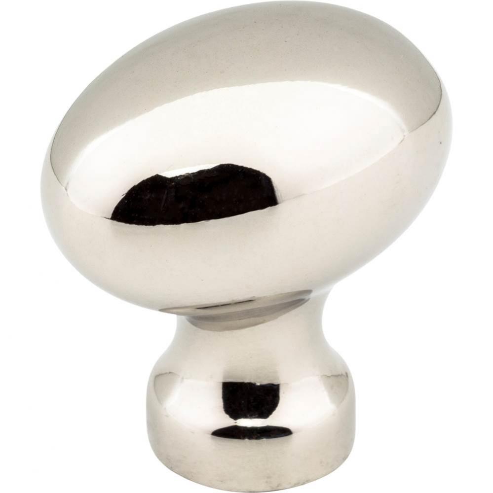 1-3/16'' Overall Length Polished Nickel Football Bordeaux Cabinet Knob