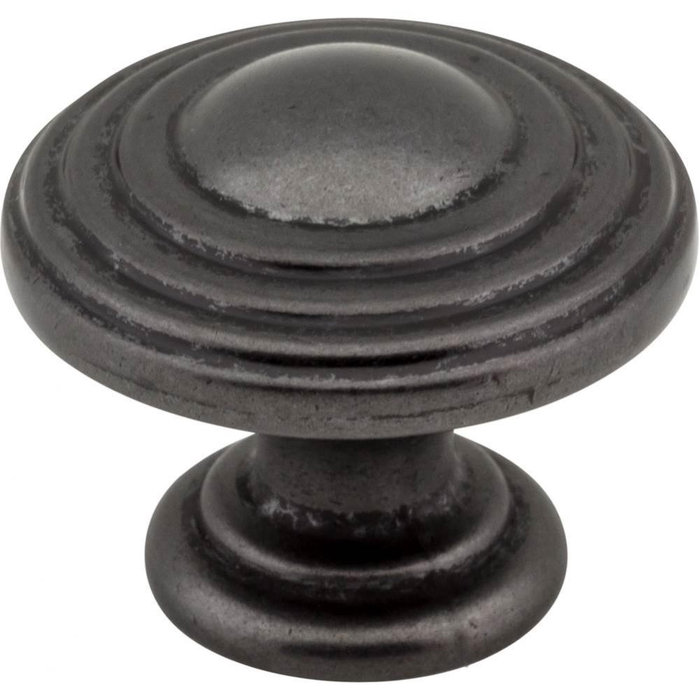 1-1/4'' Diameter Gun Metal Stacked Bremen 2 Cabinet Knob