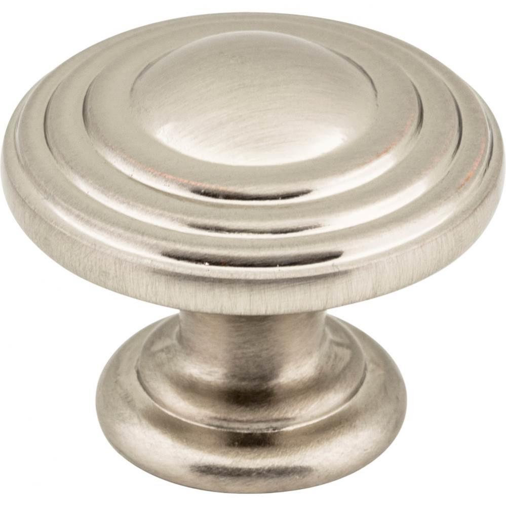 1-1/4'' Diameter Satin Nickel Stacked Bremen 2 Cabinet Knob