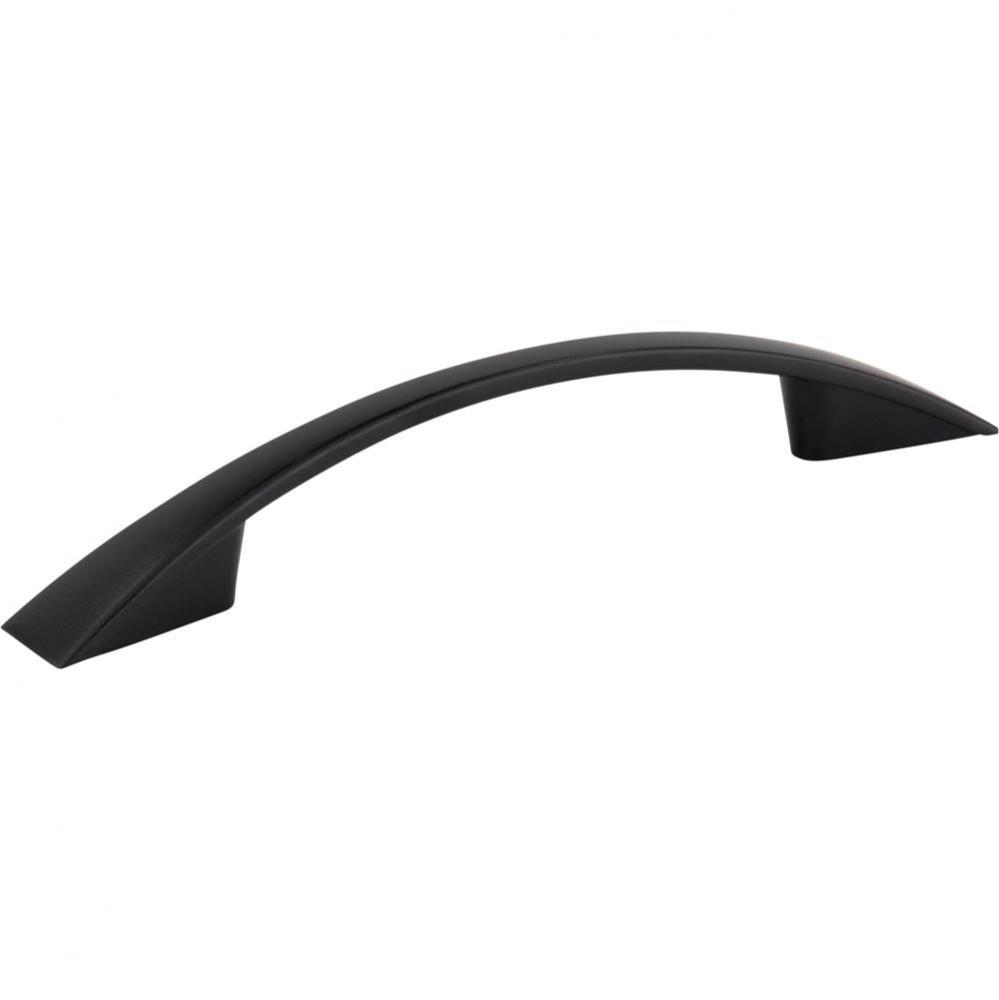 96 mm Center-to-Center Matte Black Flared Regan Cabinet Pull