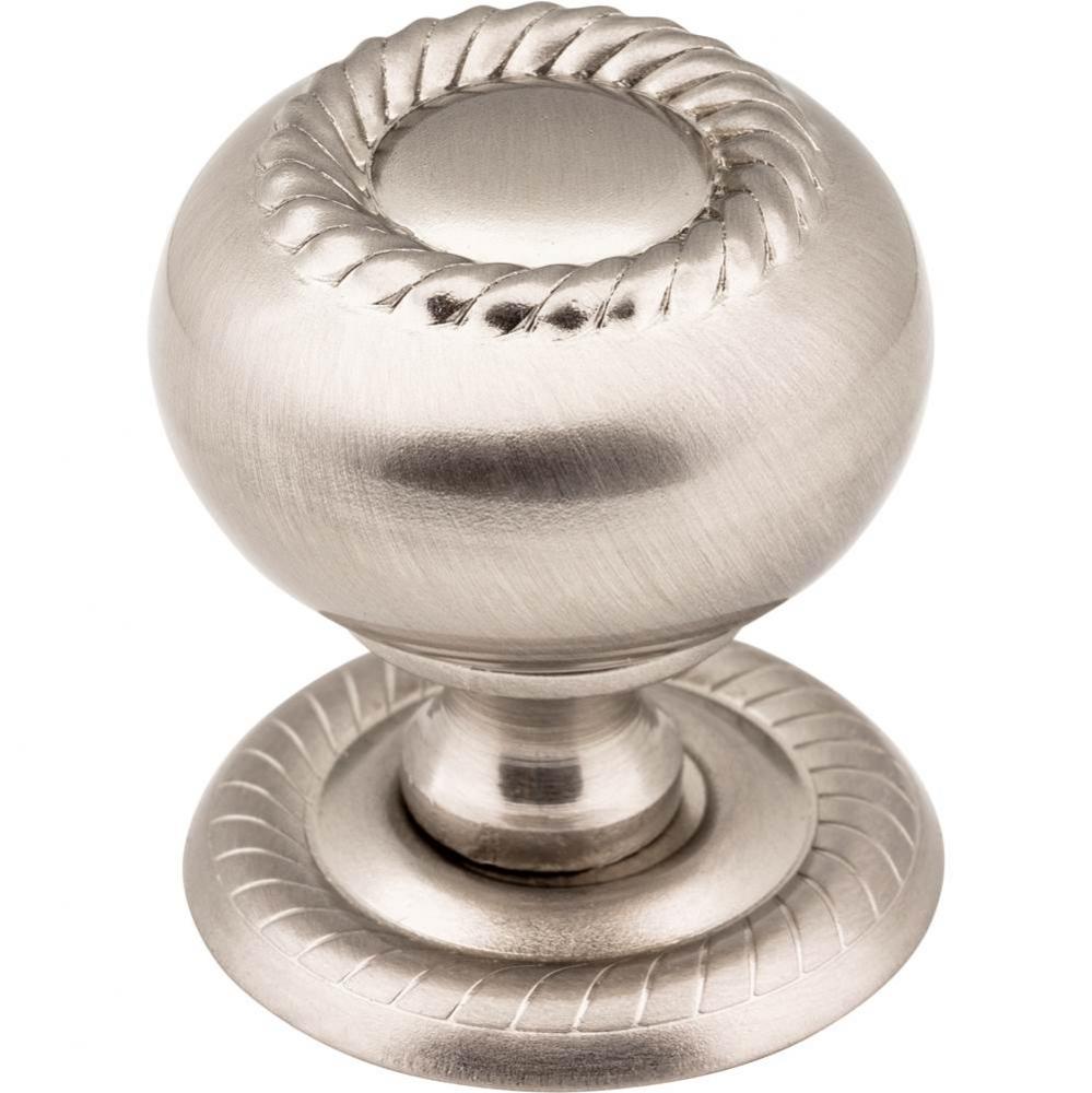 1-1/4'' Diameter Satin Nickel Rope Rhodes Cabinet Knob