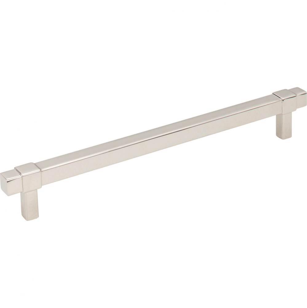 192 mm Center-to-Center Polished Nickel Square Zane Cabinet Pull