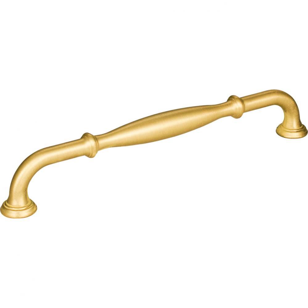 192 mm Center-to-Center Brushed Gold Tiffany Cabinet Pull