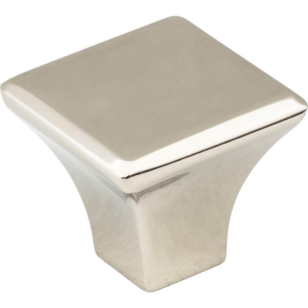 1-1/8'' Overall Length Polished Nickel Square Marlo Cabinet Knob