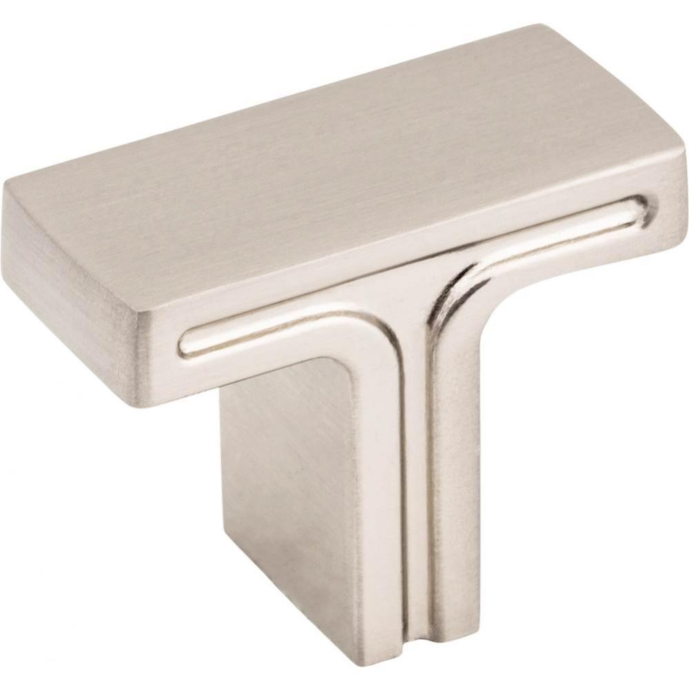 1-3/8'' Overall Length Satin Nickel Rectangle Anwick Cabinet Knob