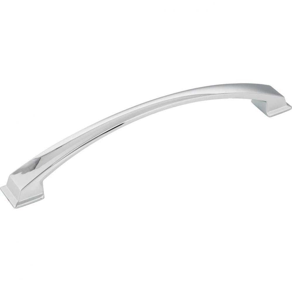 192 mm Center-to-Center Polished Chrome Arched Roman Cabinet Pull