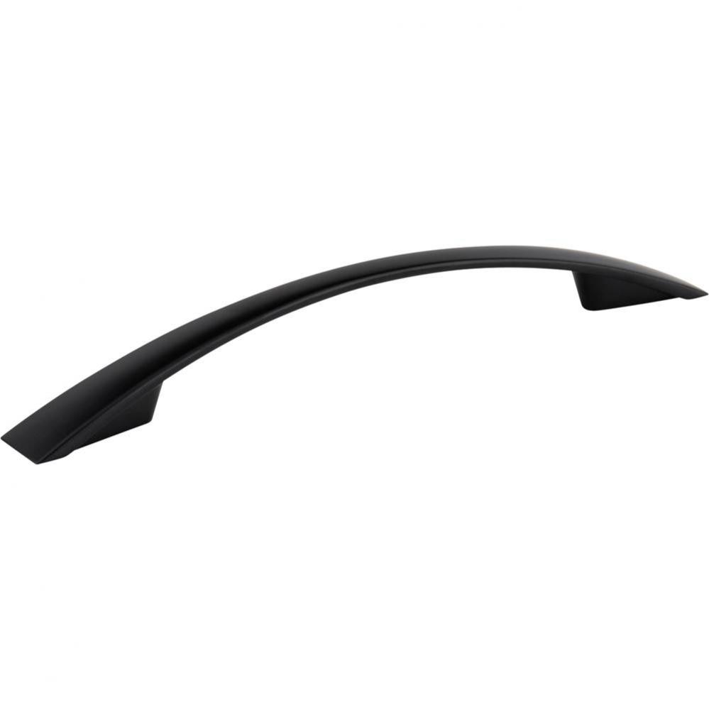 128 mm Center-to-Center Matte Black Flared Regan Cabinet Pull