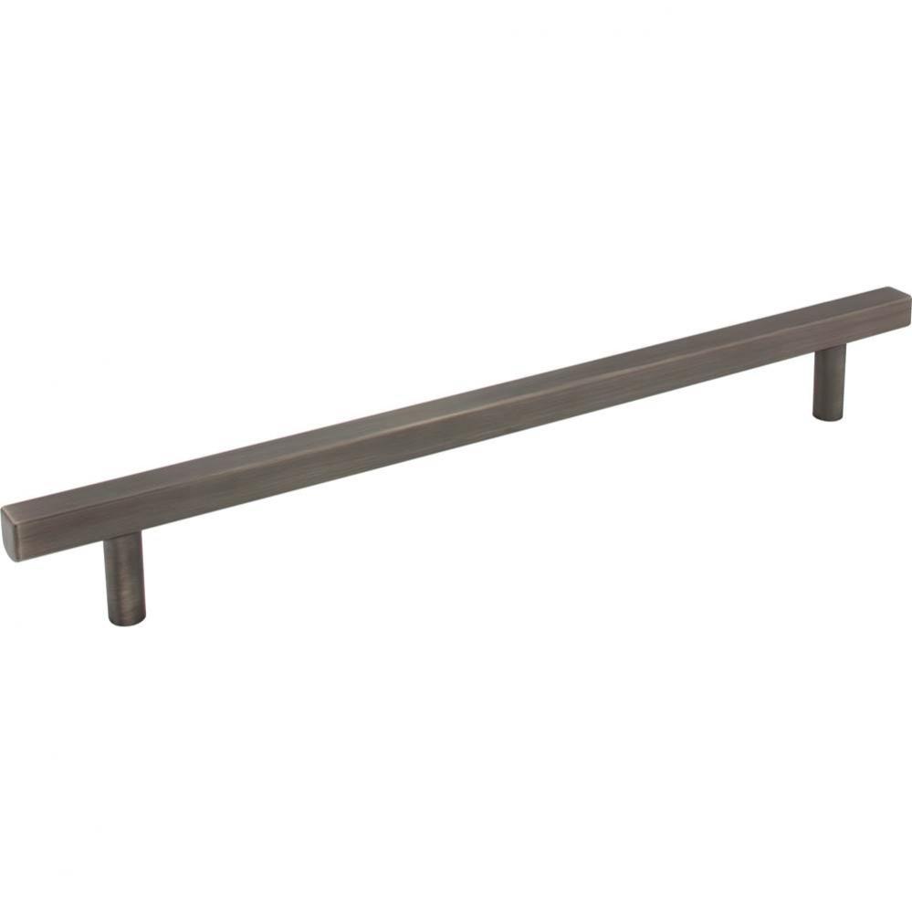 12'' Center-to-Center Brushed Pewter Square Dominique Appliance Handle