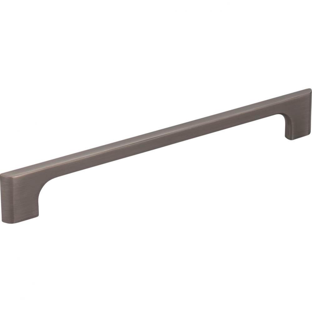 192 mm Center-to-Center Brushed Pewter Asymmetrical Leyton Cabinet Pull