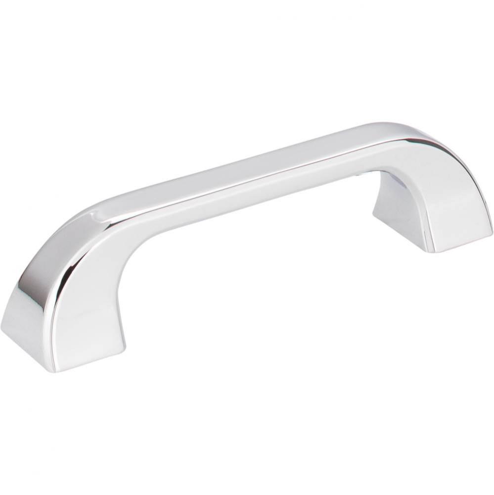 96 mm Center-to-Center Polished Chrome Square Marlo Cabinet Pull