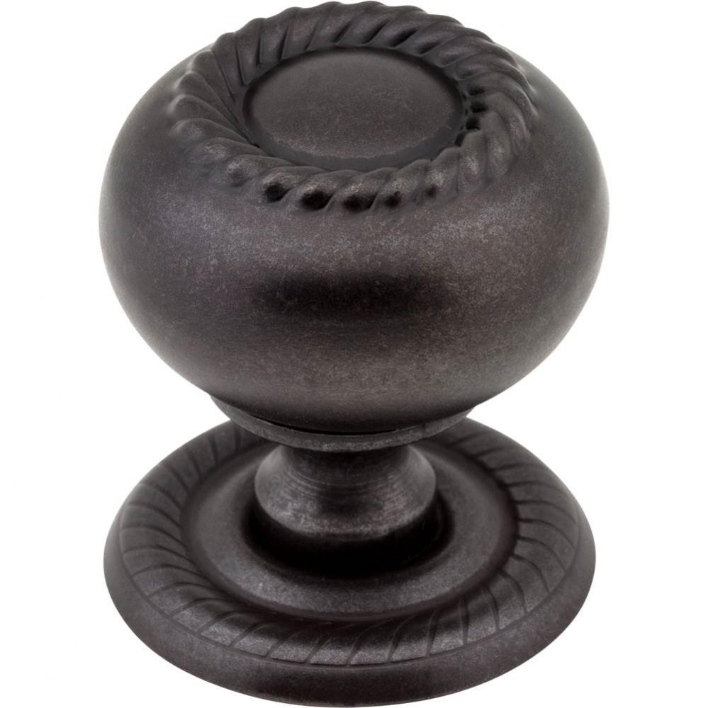 1-1/4'' Diameter Gun Metal Rope Rhodes Cabinet Knob