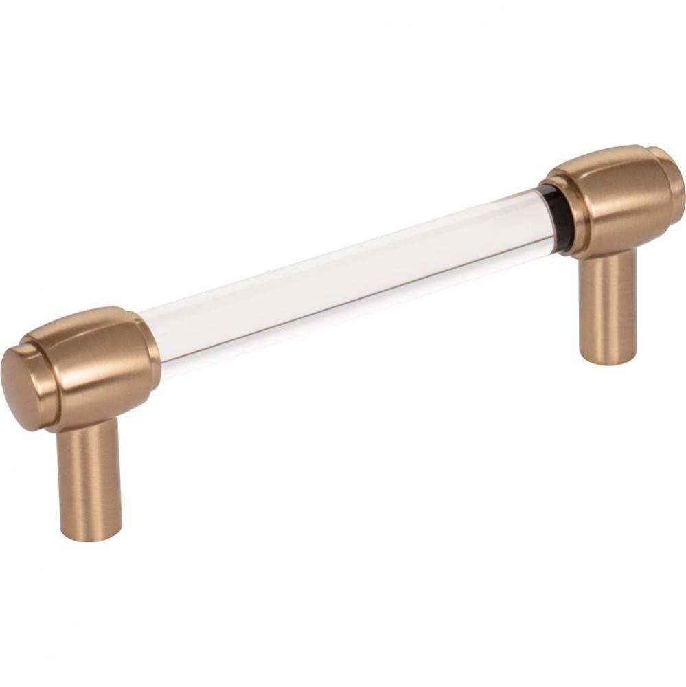 96 mm Center-to-Center Satin Bronze Carmen Cabinet Bar Pull
