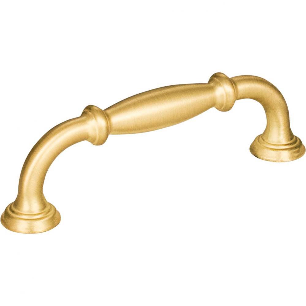 96 mm Center-to-Center Brushed Gold Tiffany Cabinet Pull