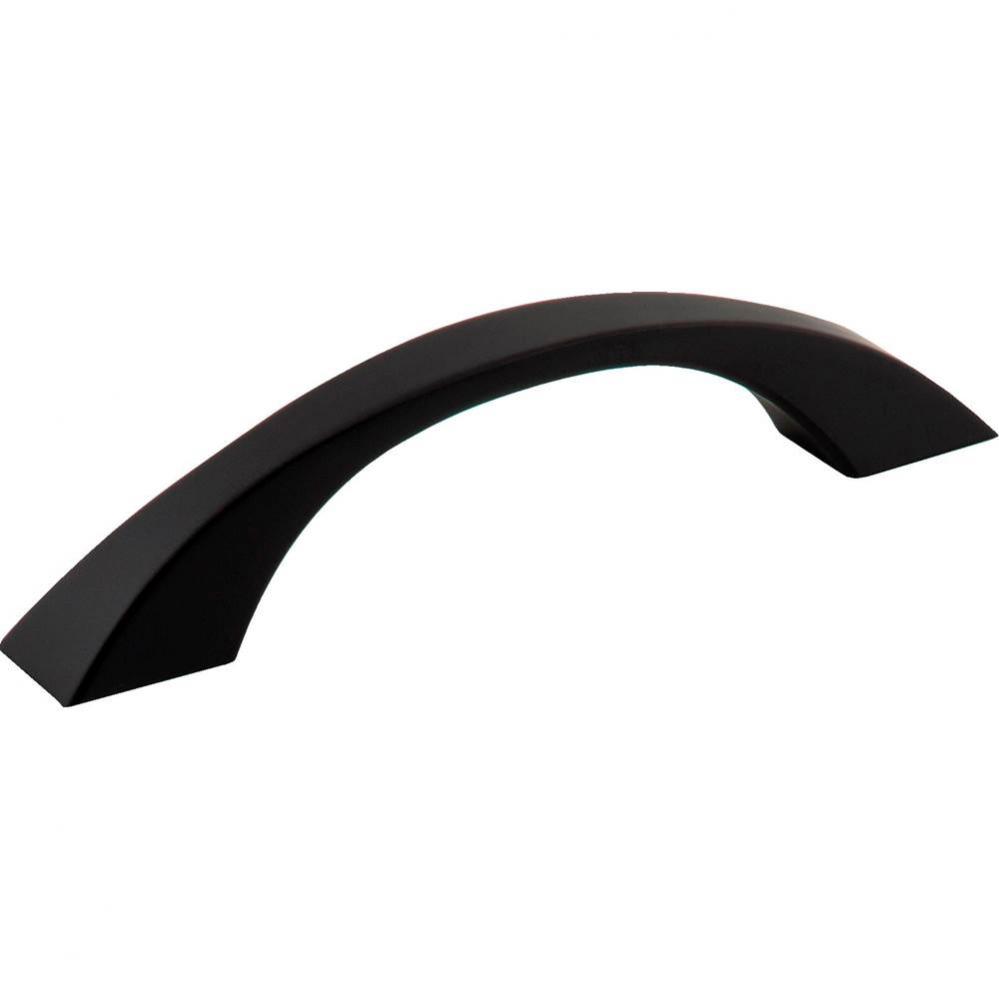 96 mm Center-to-Center Matte Black Flared Philip Cabinet Pull