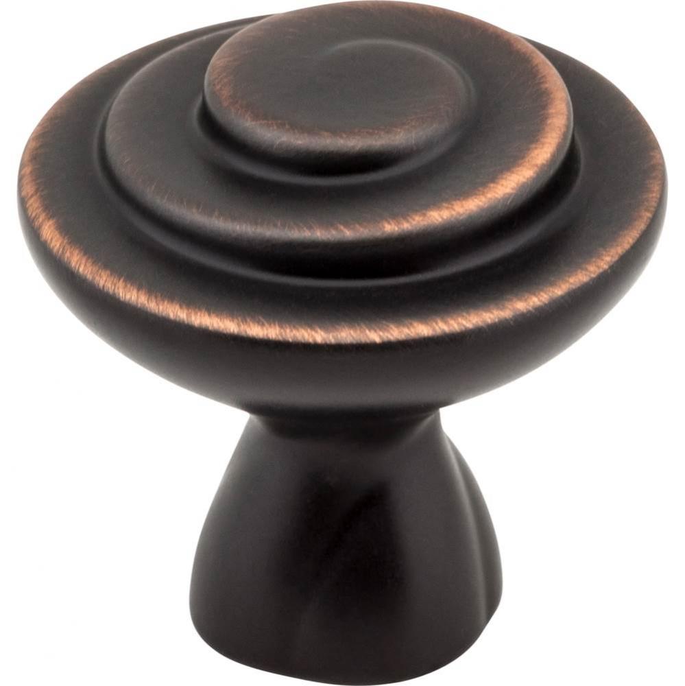 1-1/4'' Diameter Brushed Oil Rubbed Bronze Duval Cabinet Knob