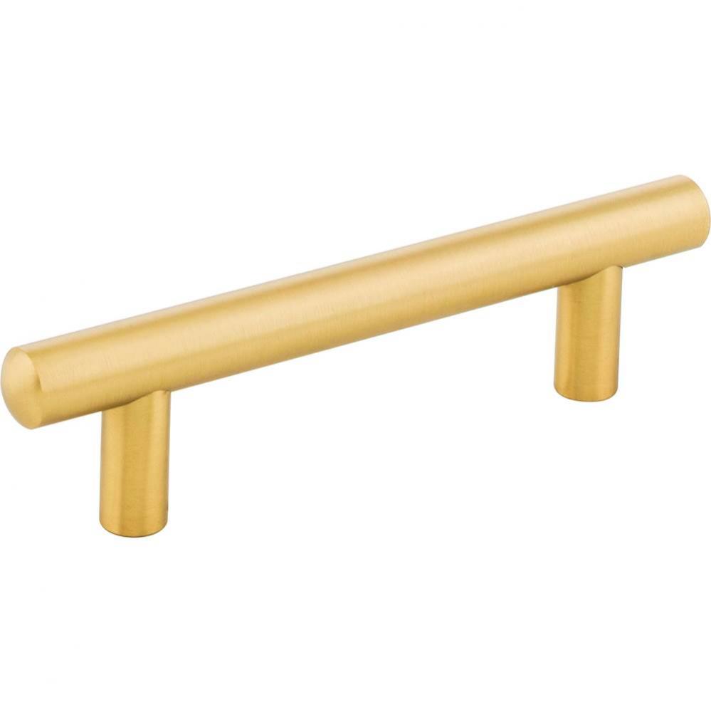 96 mm Center-to-Center Brushed Gold Key West Cabinet Bar Pull