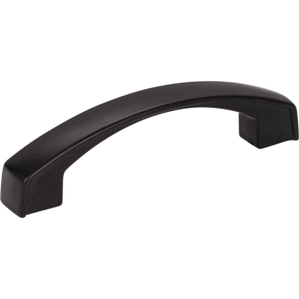 96 mm Center-to-Center Matte Black Merrick Cabinet Pull