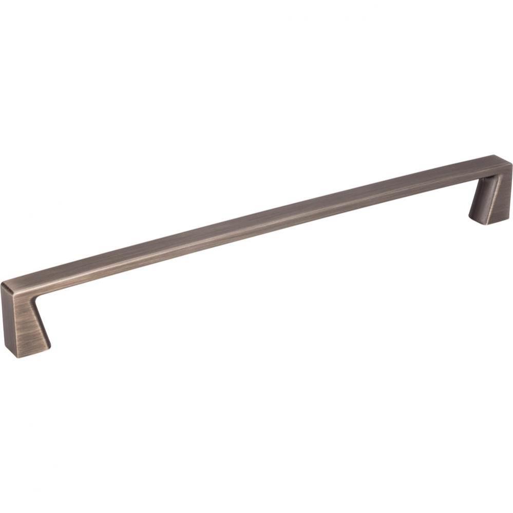 224 mm Center-to-Center Brushed Pewter Square Boswell Cabinet Pull