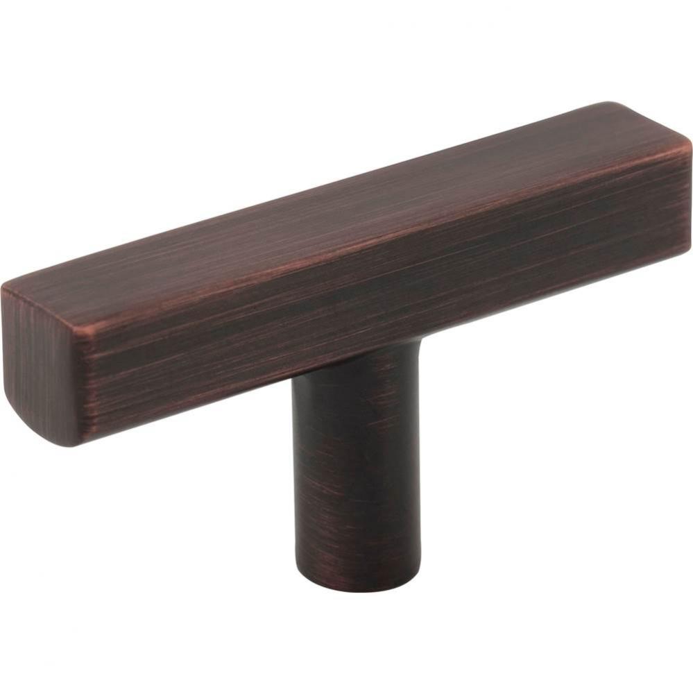 2-1/4'' Brushed Oil Rubbed Bronze Dominique Cabinet ''T'' Knob