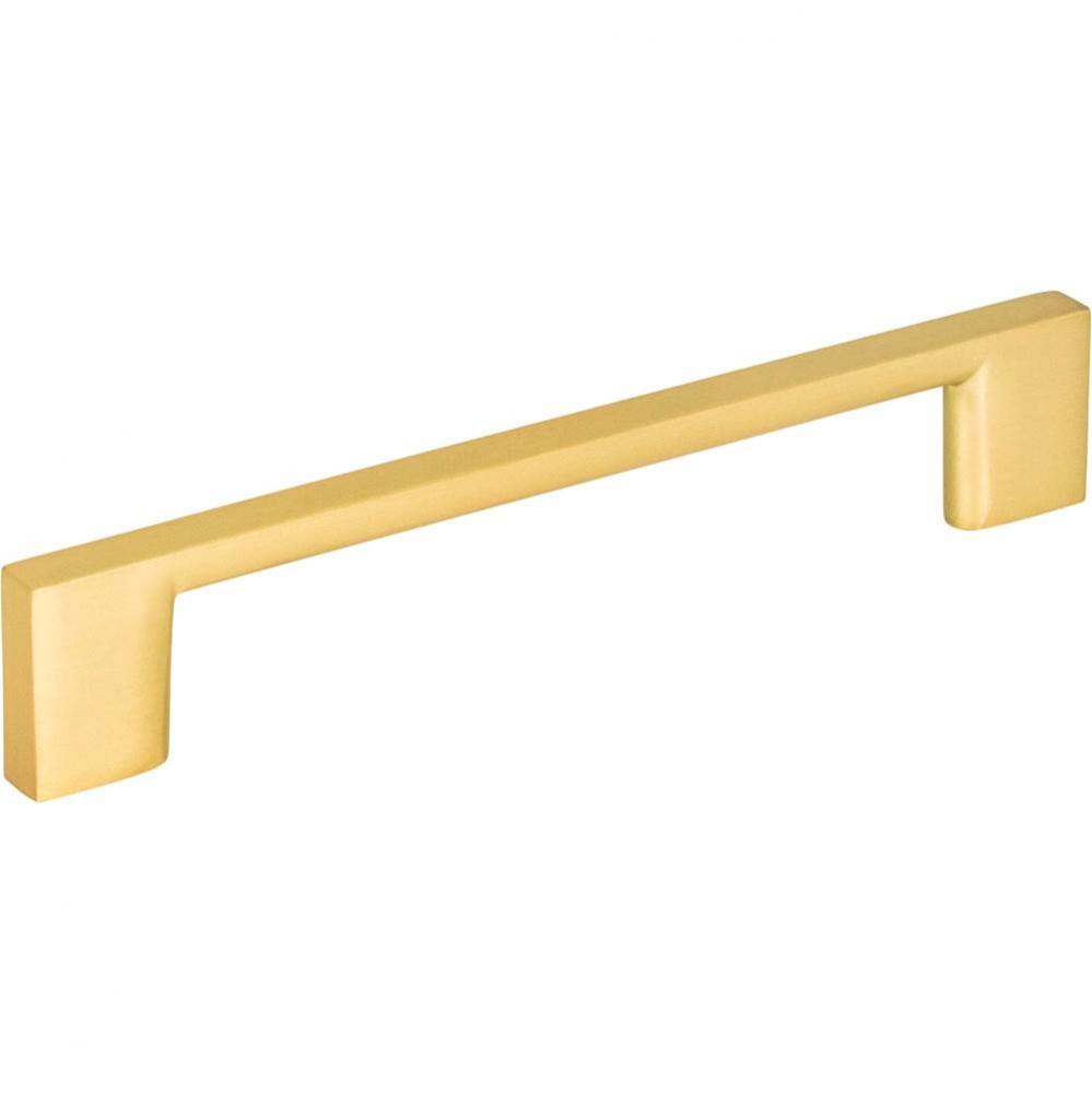 128 mm Center-to-Center Brushed Gold Square Sutton Cabinet Bar Pull