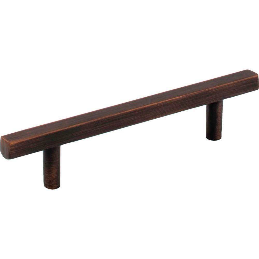 96 mm Center-to-Center Brushed Oil Rubbed Bronze Square Dominique Cabinet Bar Pull