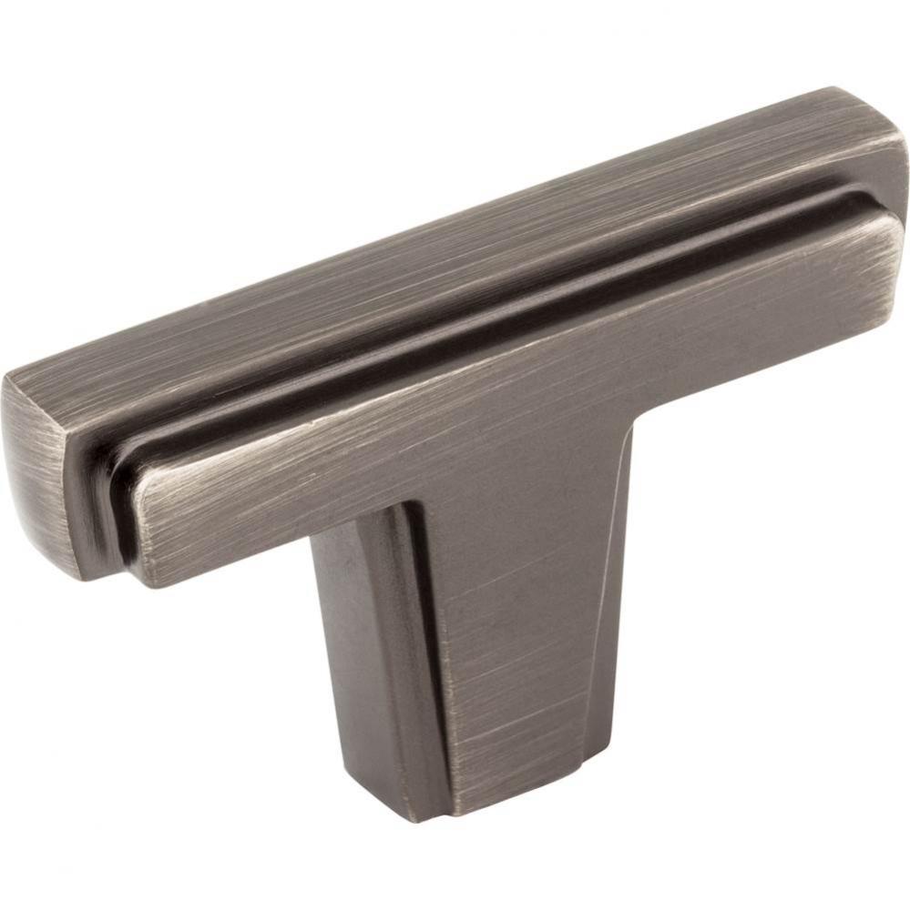 2'' Brushed Pewter Lexa Cabinet ''T'' Knob