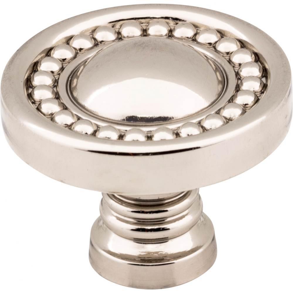 1-3/8'' Diameter Polished Nickel Beaded Prestige Cabinet Knob