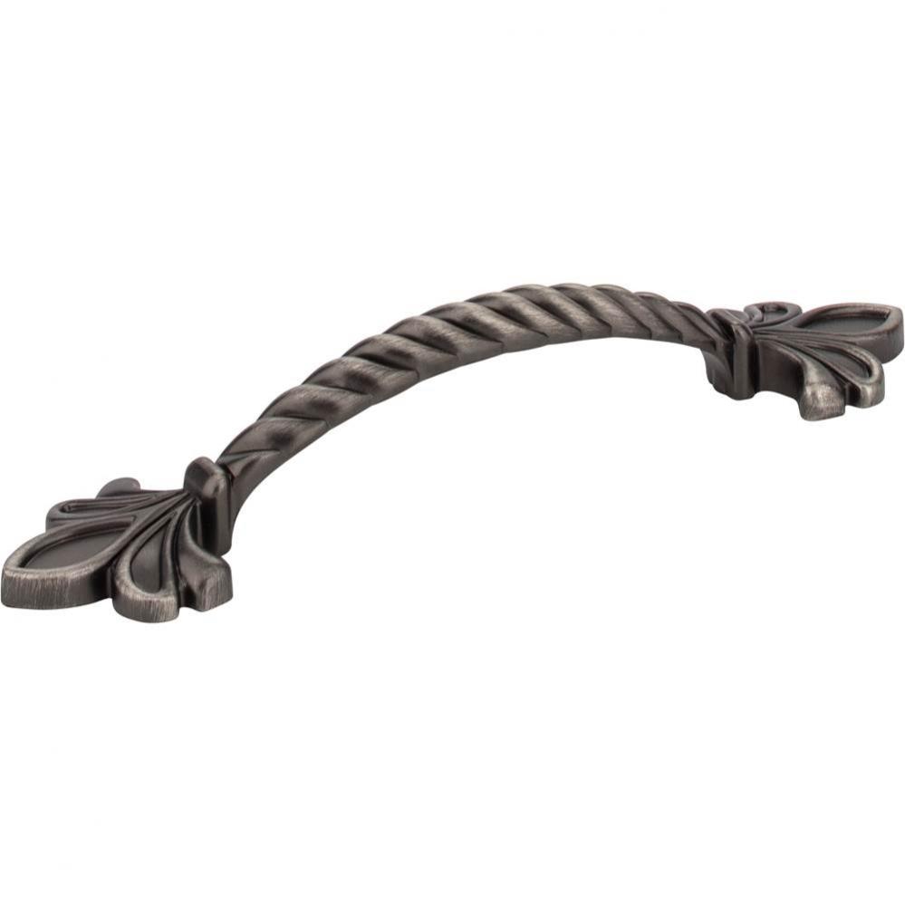 96 mm Center-to-Center Brushed Pewter Evangeline Cabinet Pull