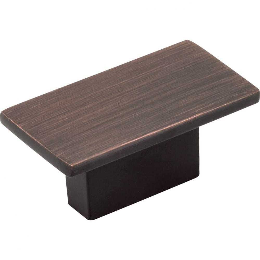 1-9/16'' Overall Length Brushed Oil Rubbed Bronze Rectangle Mirada Cabinet Knob