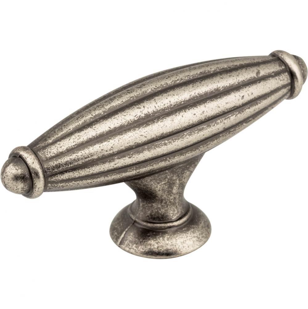 2-5/8'' Distressed Pewter Glenmore Cabinet ''T'' Knob