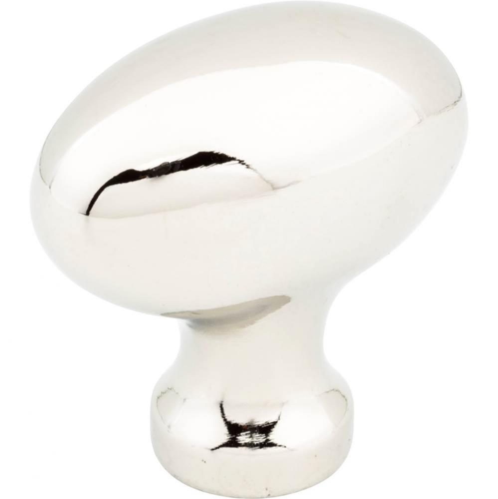 1-9/16'' Overall Length Polished Nickel Football Lyon Cabinet Knob