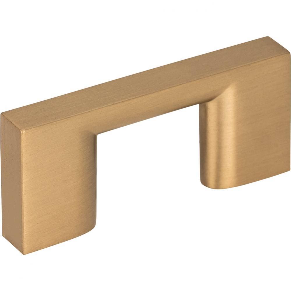 32 mm Center-to-Center Satin Bronze Square Sutton Cabinet Bar Pull