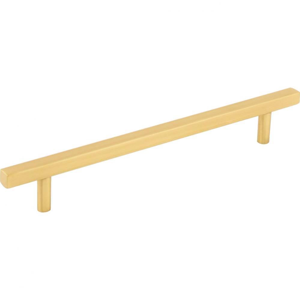 160 mm Center-to-Center Brushed Gold Square Dominique Cabinet Bar Pull