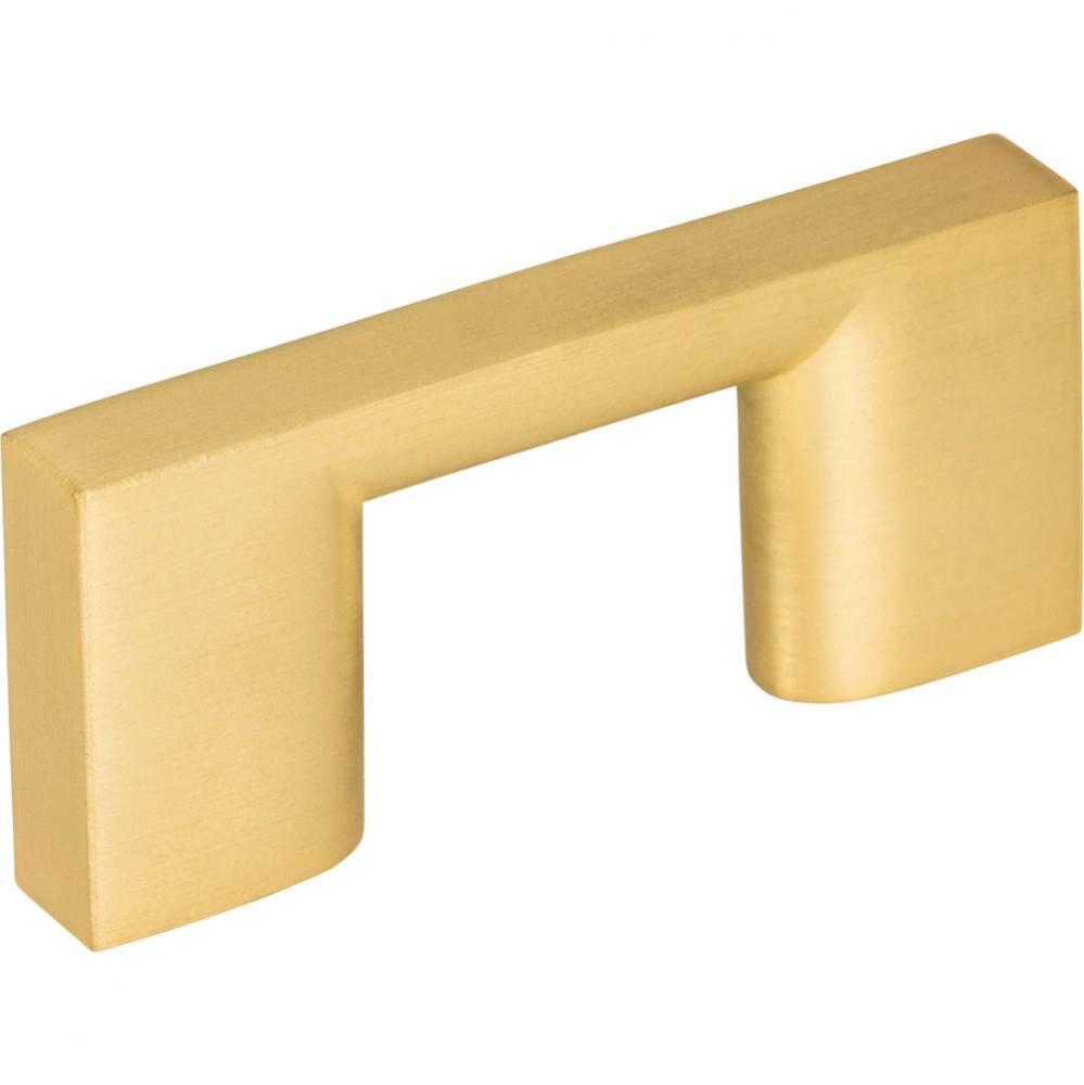 32 mm Center-to-Center Brushed Gold Square Sutton Cabinet Bar Pull