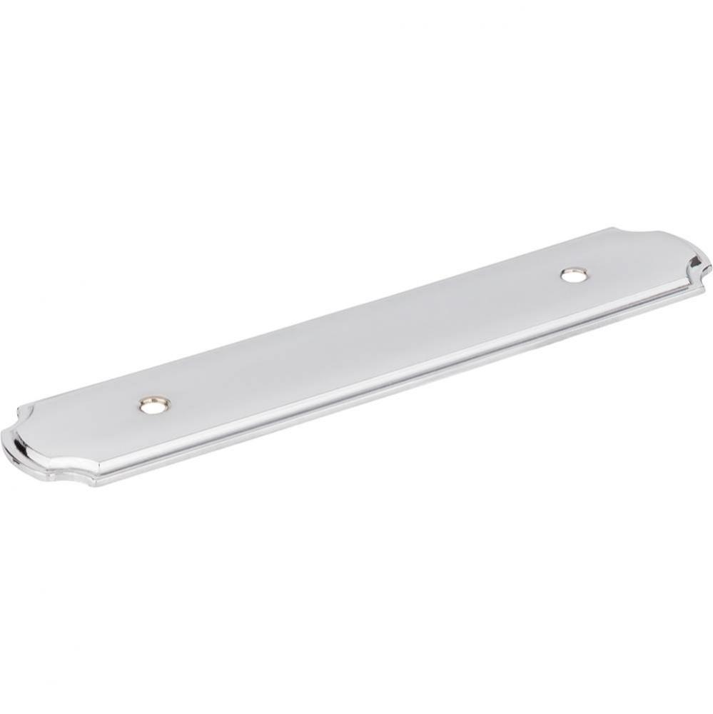 6-1/8'' O.L. (96 mm Center-to-Center) Polished Chrome Pull Backplate