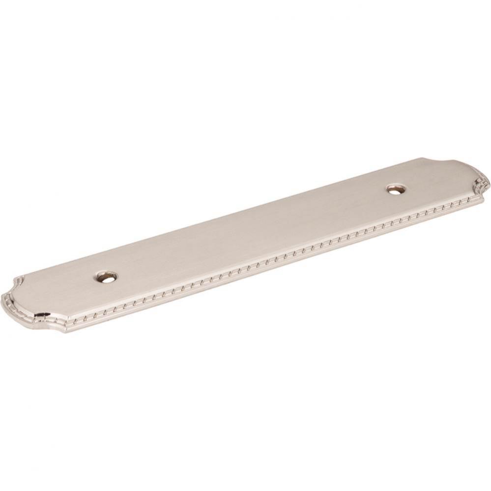 6-1/8'' O.L. (96 mm Center-to-Center) Satin Nickel Rope Pull Backplate