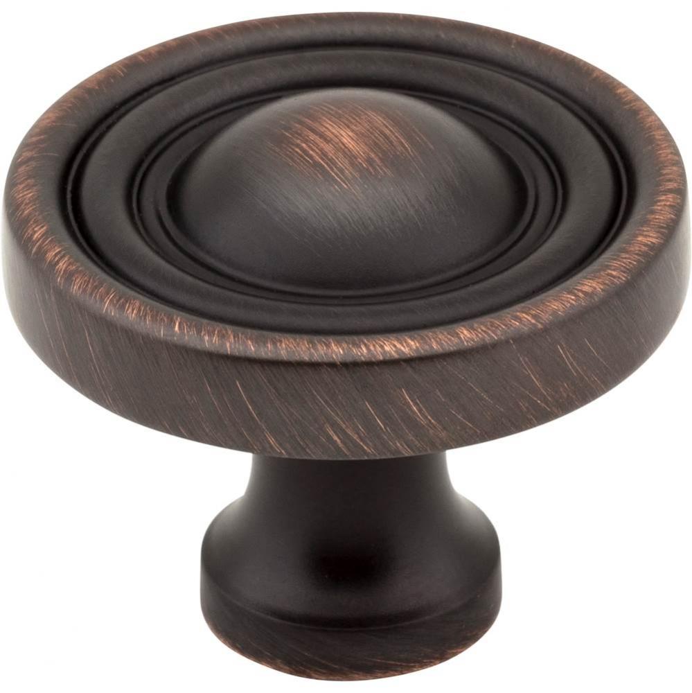 1-3/8'' Diameter Brushed Oil Rubbed Bronze Round Bella Cabinet Knob