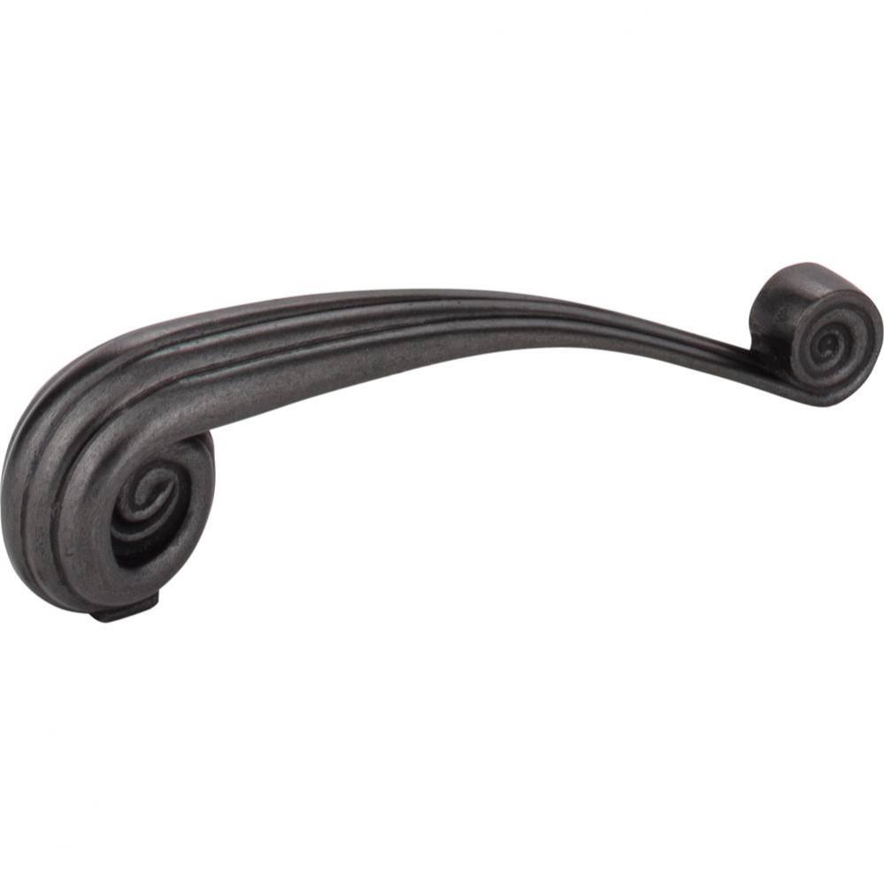 96 mm Center-to-Center Gun Metal Lille Vertival Cabinet Pull