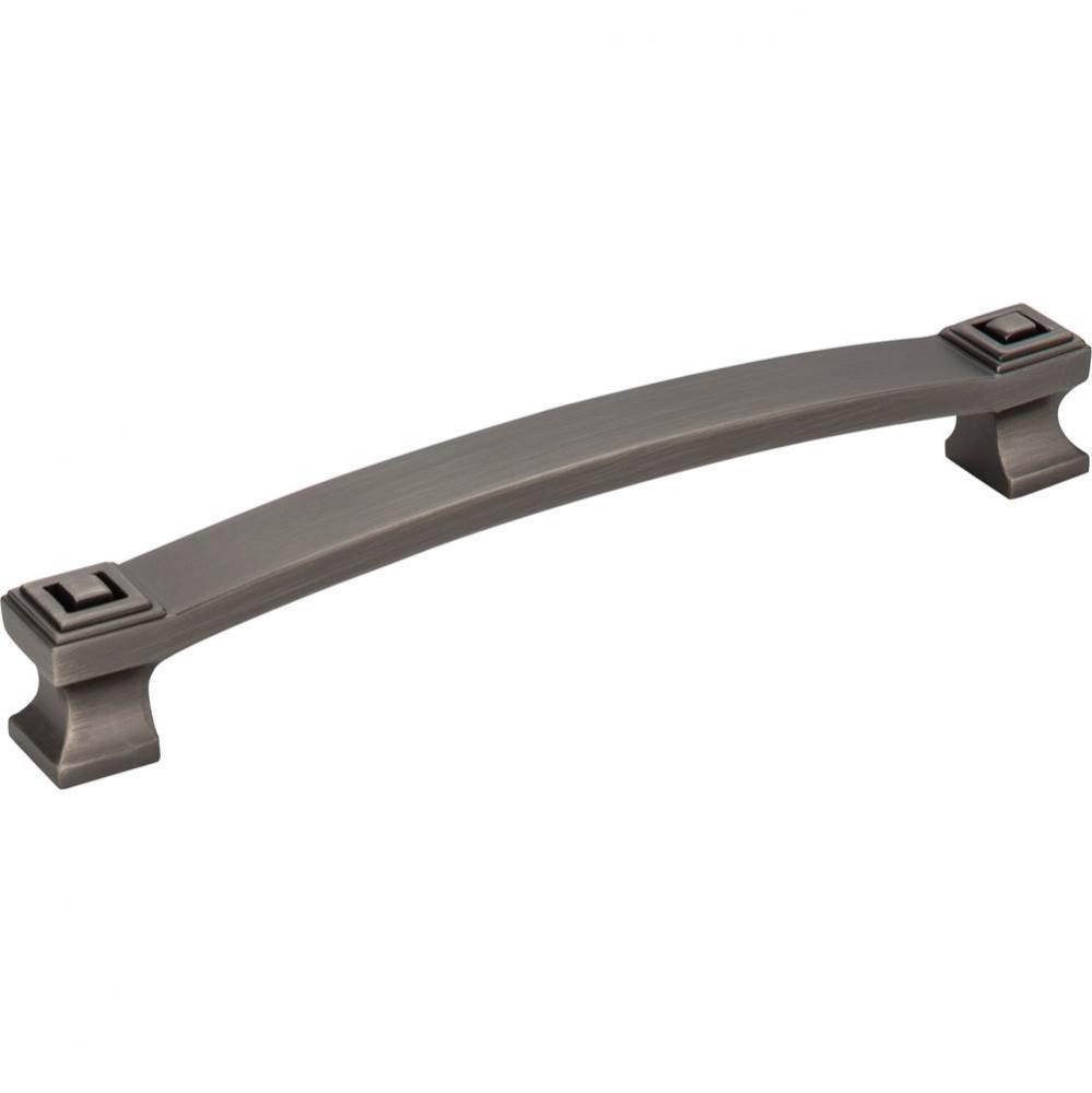 160 mm Center-to-Center Brushed Pewter Square Delmar Cabinet Pull