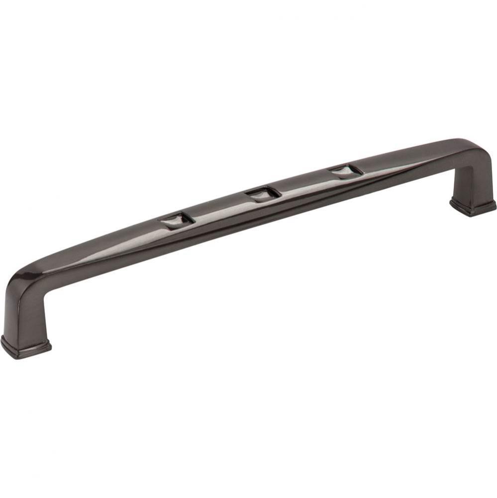 160 mm Center-to-Center Satin Black Nickel Square Modena Cabinet Pull