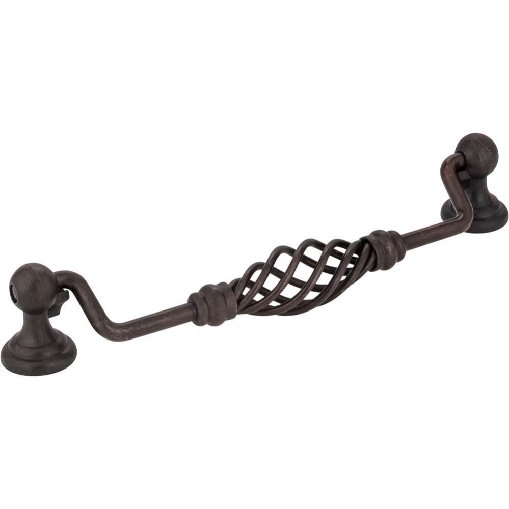 160 mm Center-to-Center Brushed Oil Rubbed Bronze Twisted Zurich Drop and Ring Pull