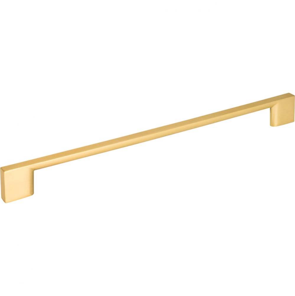 256 mm Center-to-Center Brushed Gold Square Sutton Cabinet Bar Pull