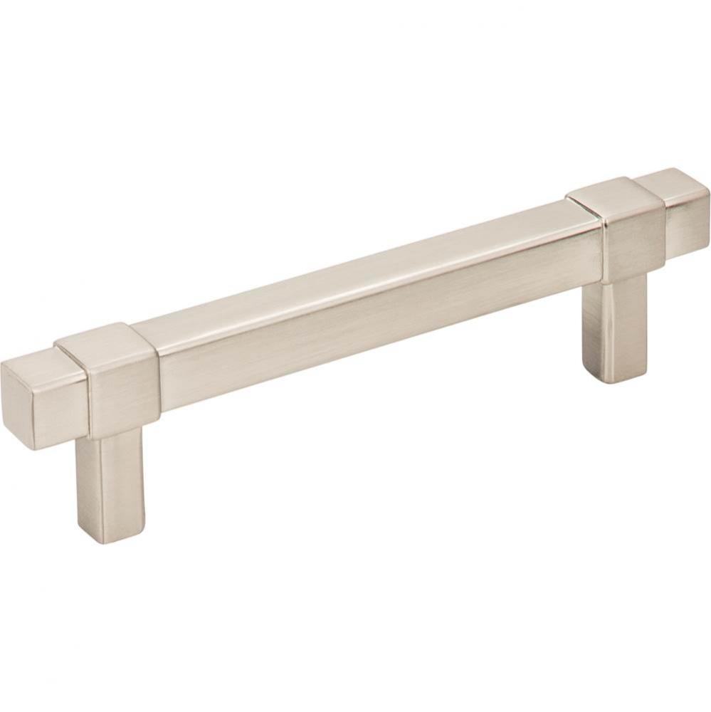 96 mm Center-to-Center Satin Nickel Square Zane Cabinet Pull