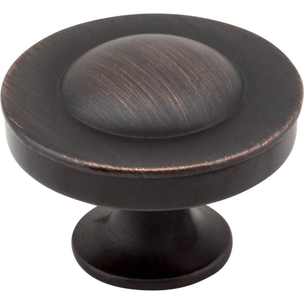 1-1/4'' Diameter Brushed Oil Rubbed Bronze Cordova Cabinet Knob