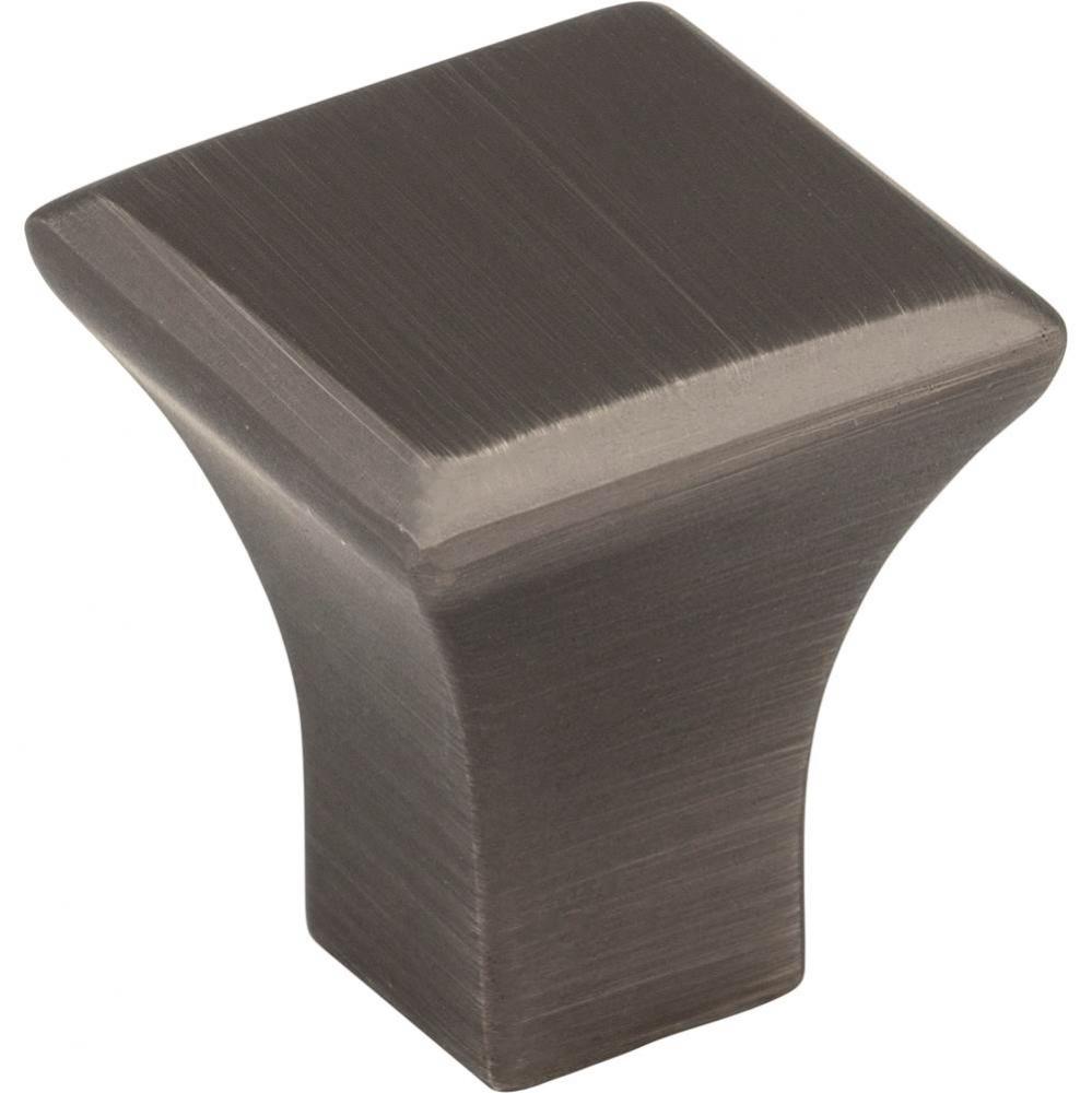 7/8'' Overall Length Brushed Pewter Square Marlo Cabinet Knob