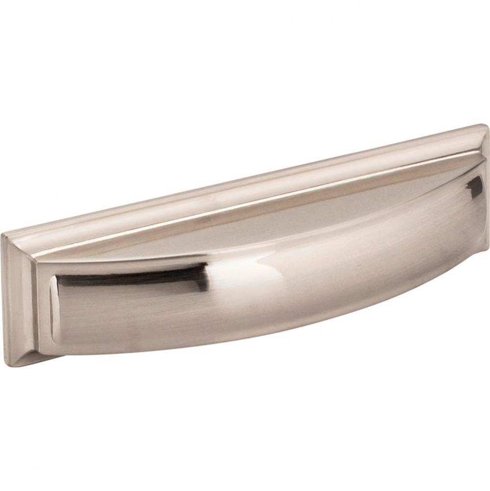 96 mm Center-to-Center Satin Nickel Square Annadale Cabinet Cup Pull