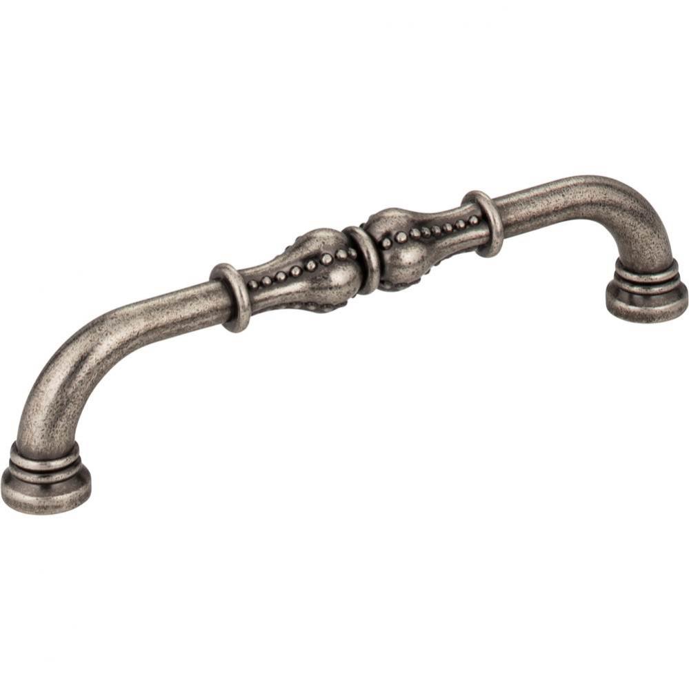 128 mm Center-to-Center Distressed Pewter Beaded Prestige Cabinet Pull