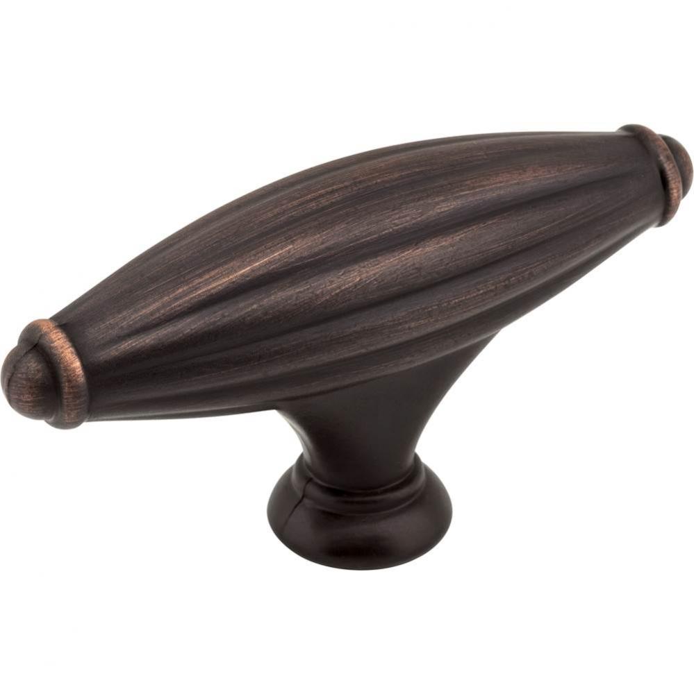 2-15/16'' Brushed Oil Rubbed Bronze Glenmore Cabinet ''T'' Knob